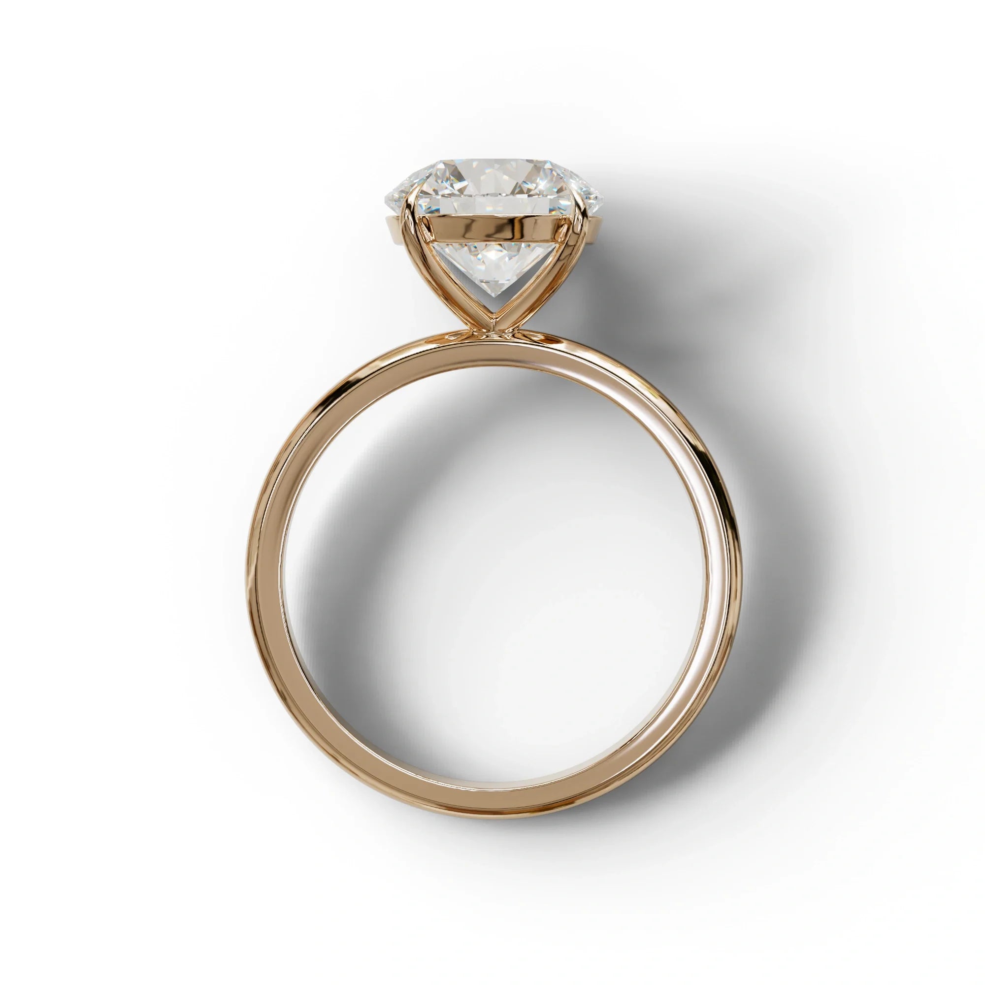 E-VVS Round Cut Solitaire Lab Diamond Engagement Ring - Italia