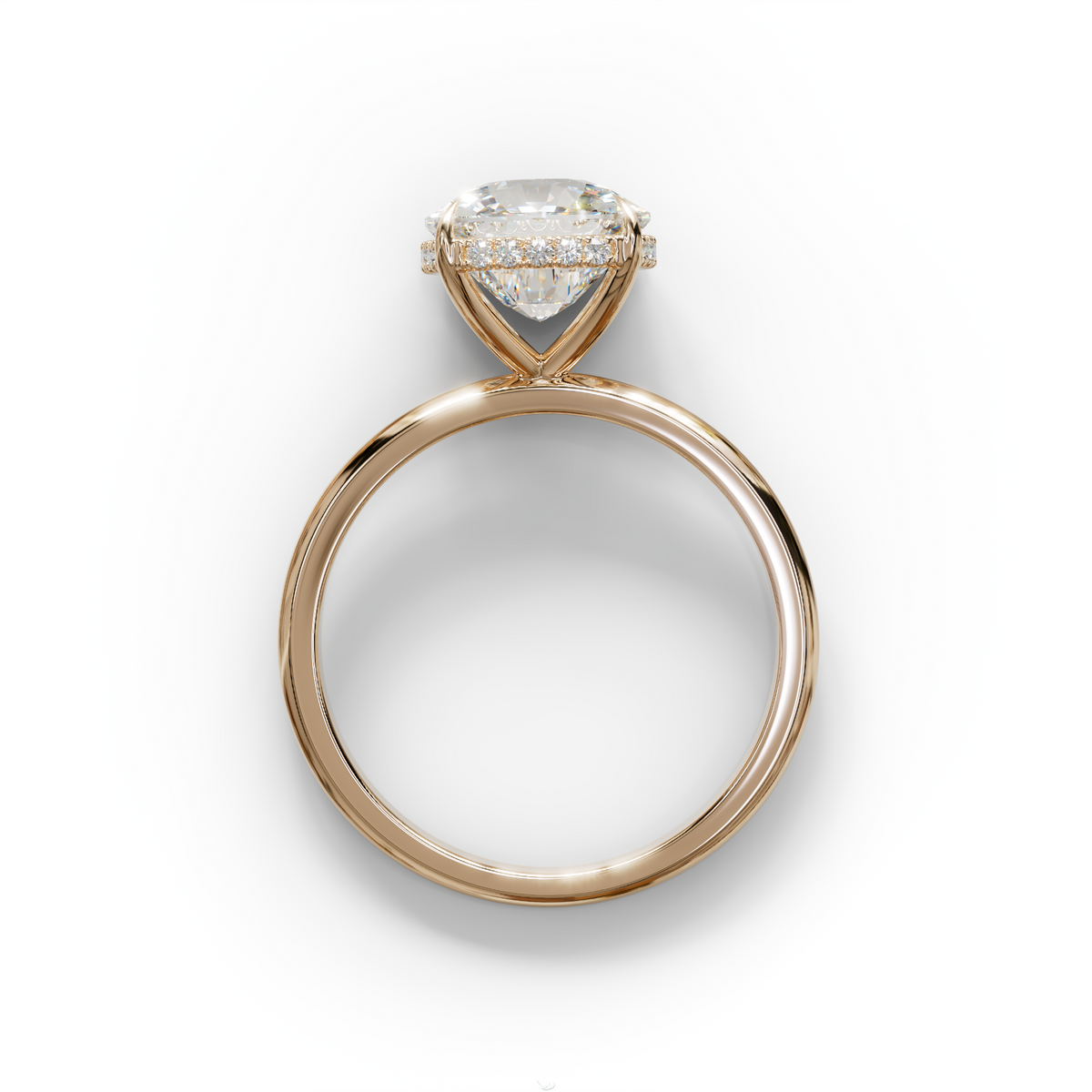 3 Carat E VVS Cushion Lab Diamond Hidden Halo Ring