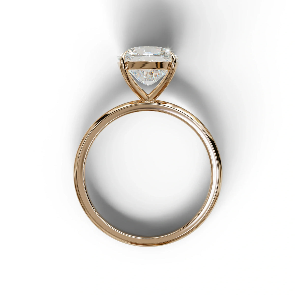 E VVS Cushion Cut Solitaire Lab Grown Diamond Engagement Ring Mesmera