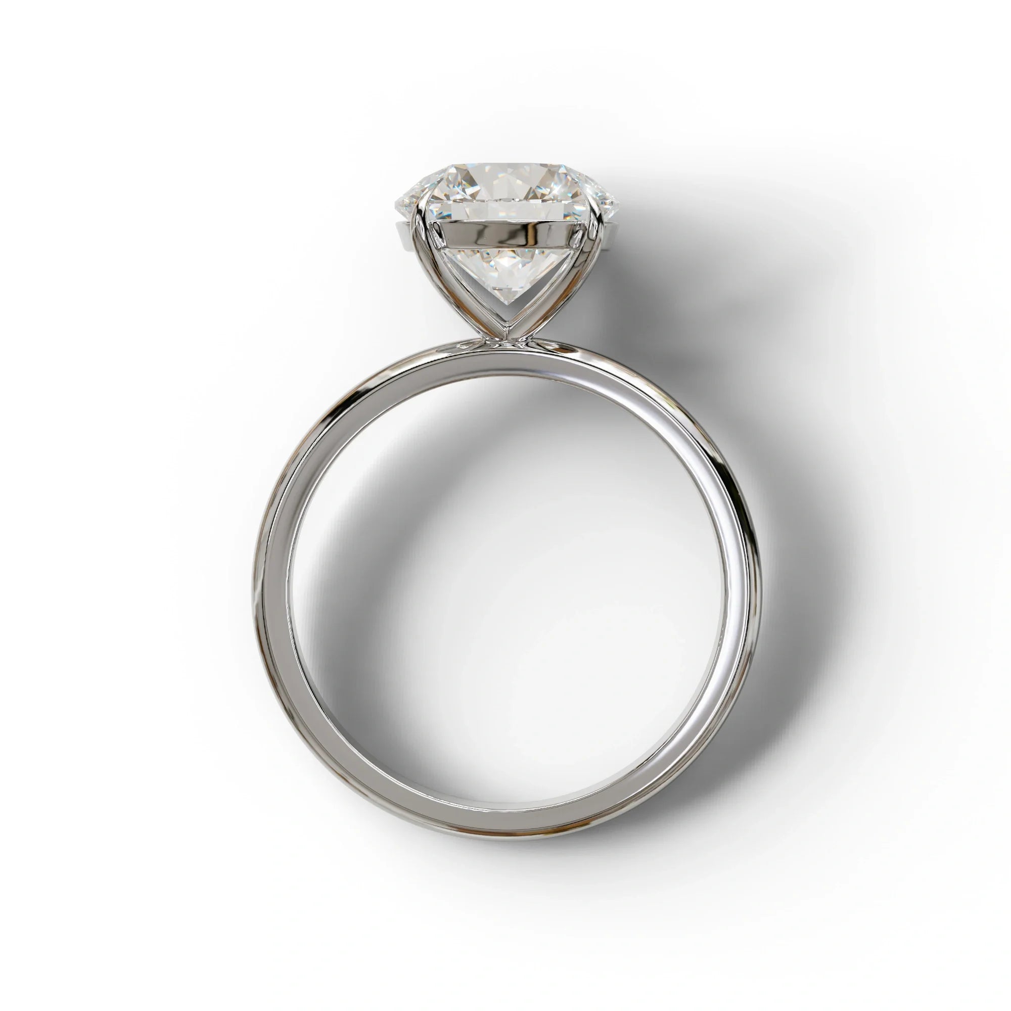 E-VVS Round Cut Solitaire Lab Diamond Engagement Ring - Italia