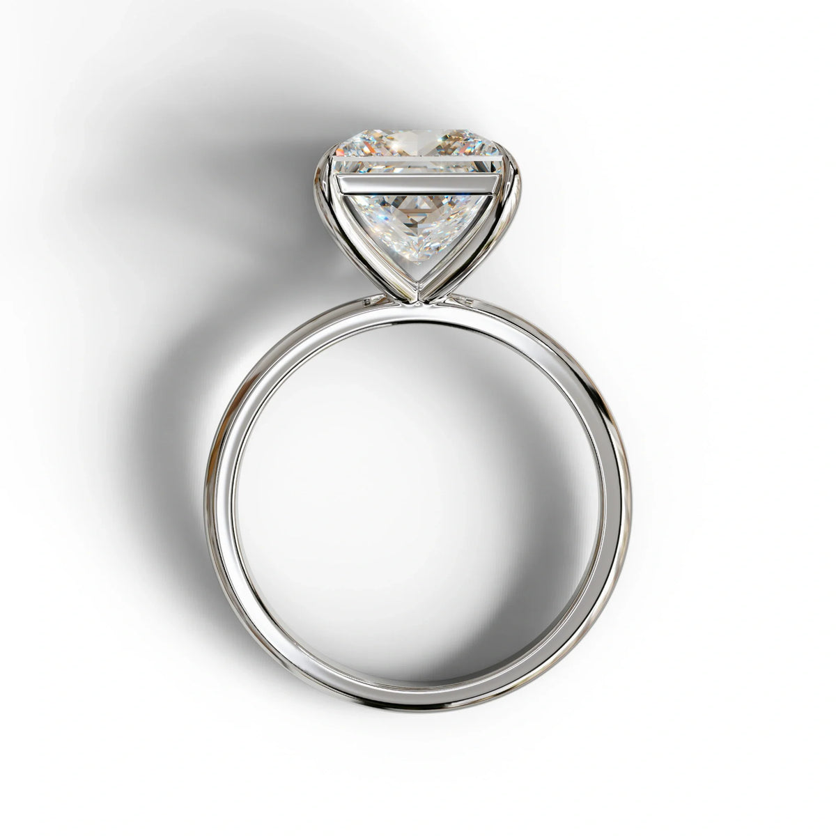 E VVS Princess Cut Solitaire Lab Grown Diamond Engagement Ring - Speyeria