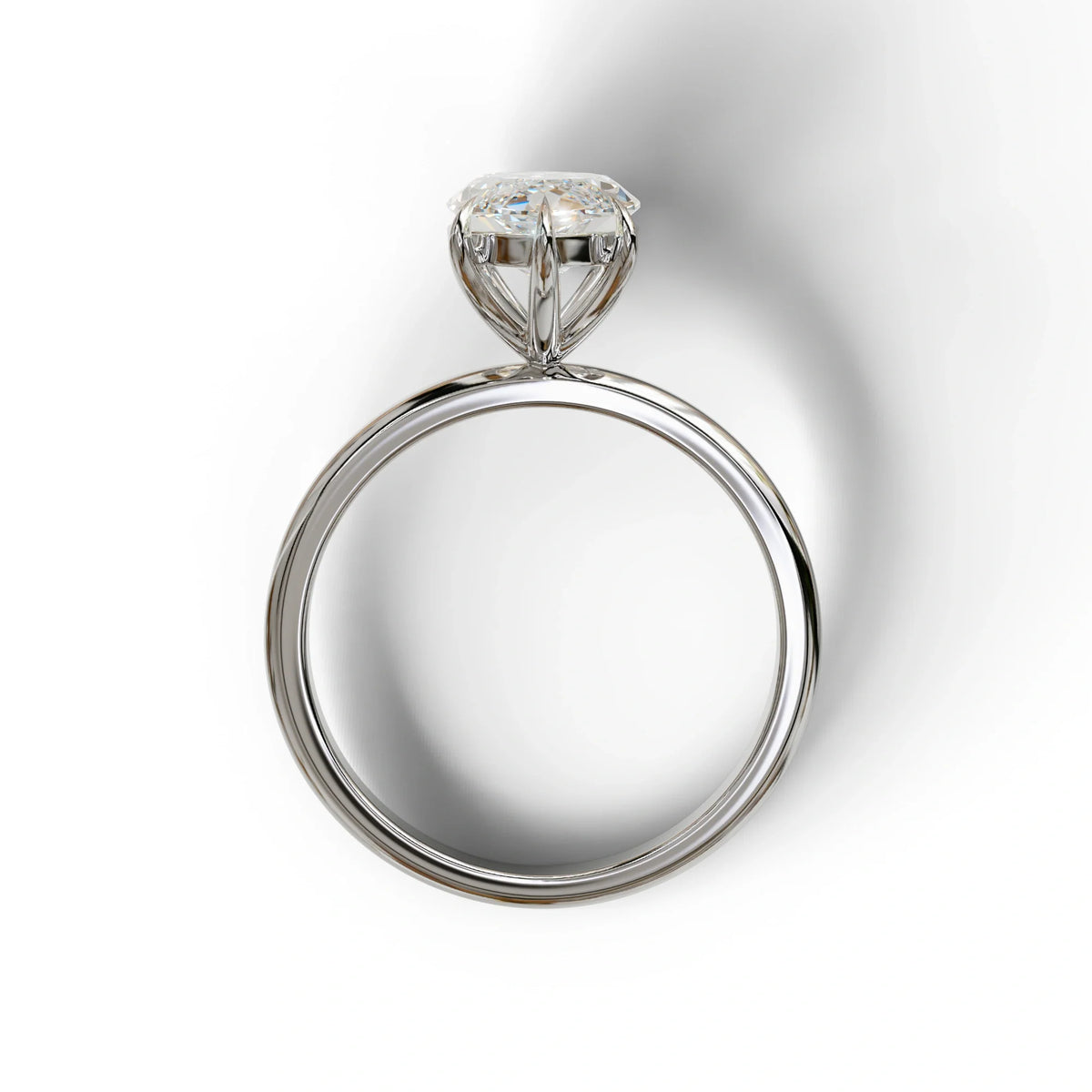 E VVS Marquise Cut Solitaire Lab Grown Diamond Engagement Ring - Celestina