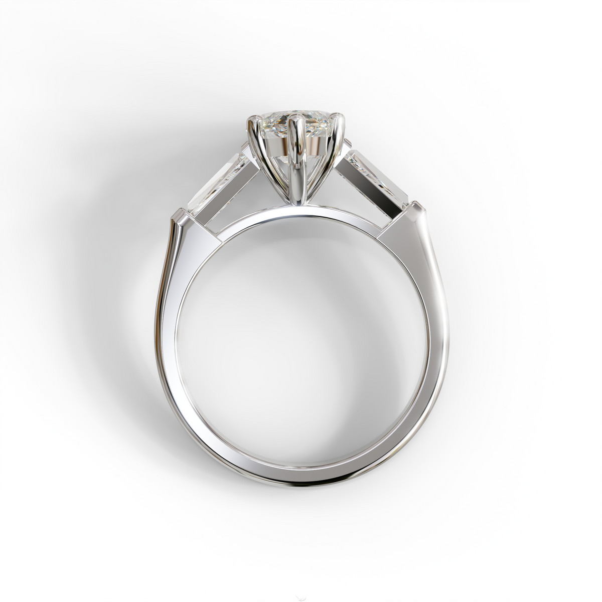 E-VVS Marquise & Tapered Baguette Multi Stone Engagement Ring