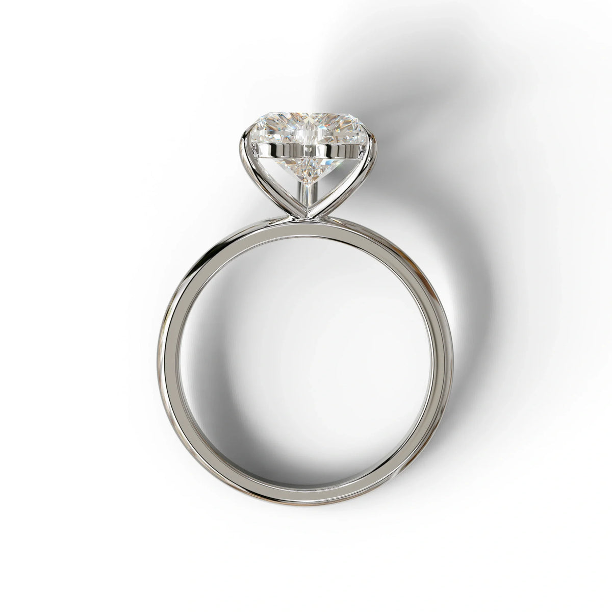 E-VVS Heart Cut Solitaire Lab Grown Diamond Engagement Ring - Mellow