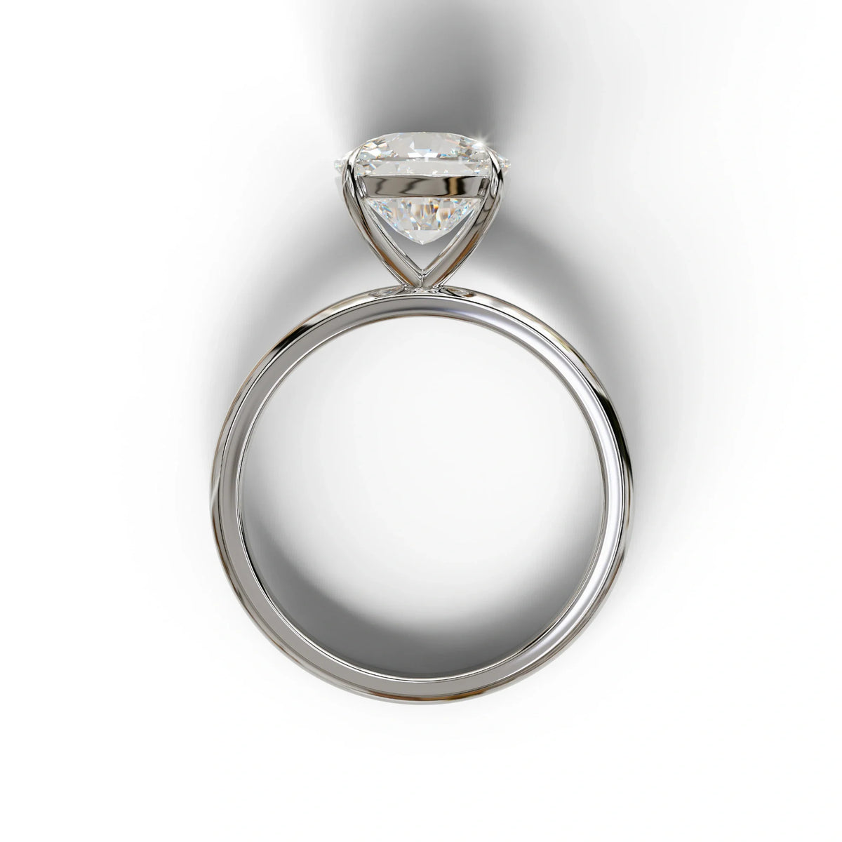 E VVS Cushion Cut Solitaire Lab Grown Diamond Engagement Ring Mesmera