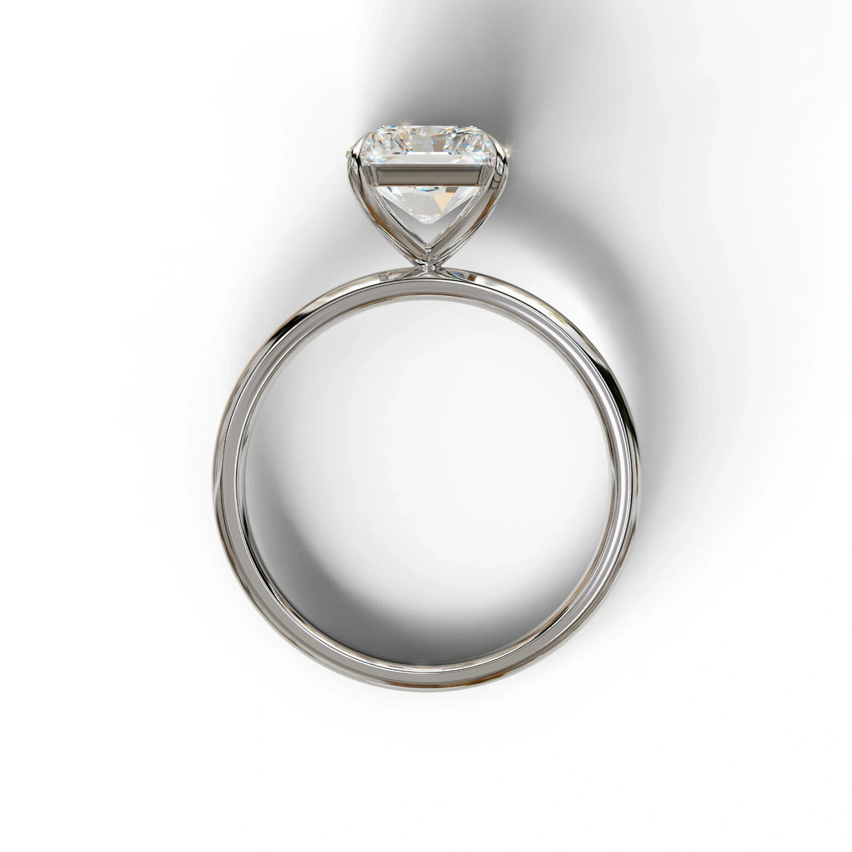 E-VVS Radiant Cut Solitaire Lab Grown Diamond Engagement Ring - Papilia