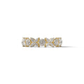 Yellow Gold Marquise & Round Brilliant Diamond Flower Cluster Ring - 18k Gold - 10K Solid Gold / Yellow Gold