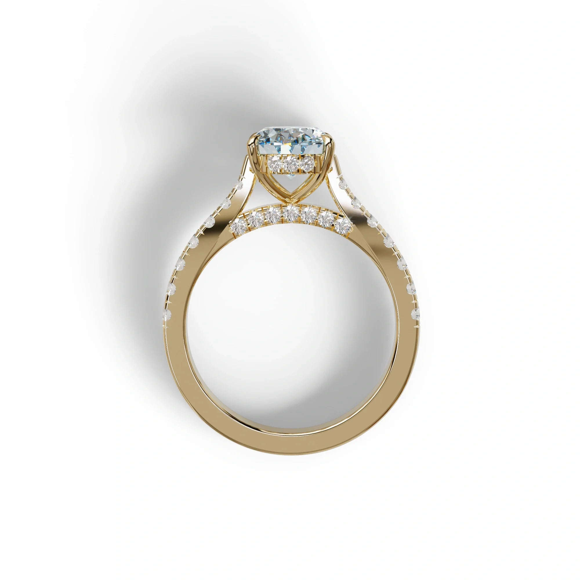 1.50 Carat Blue Oval Cut Lab Diamond Engagement Ring - Scorpio