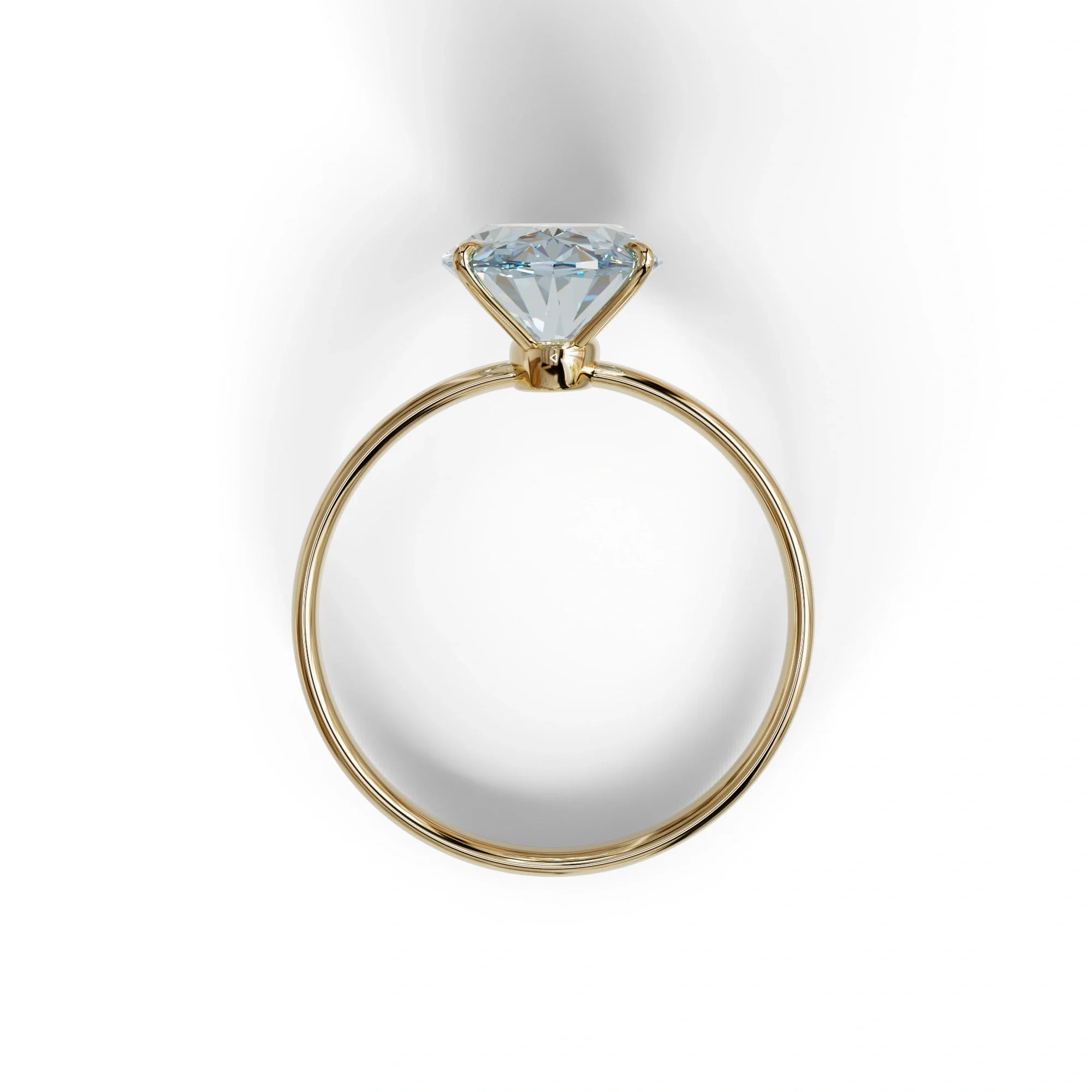 4 Carat Oval Fancy Vivid Blue Lab Grown Diamond Solitaire Engagement Ring - Cadris