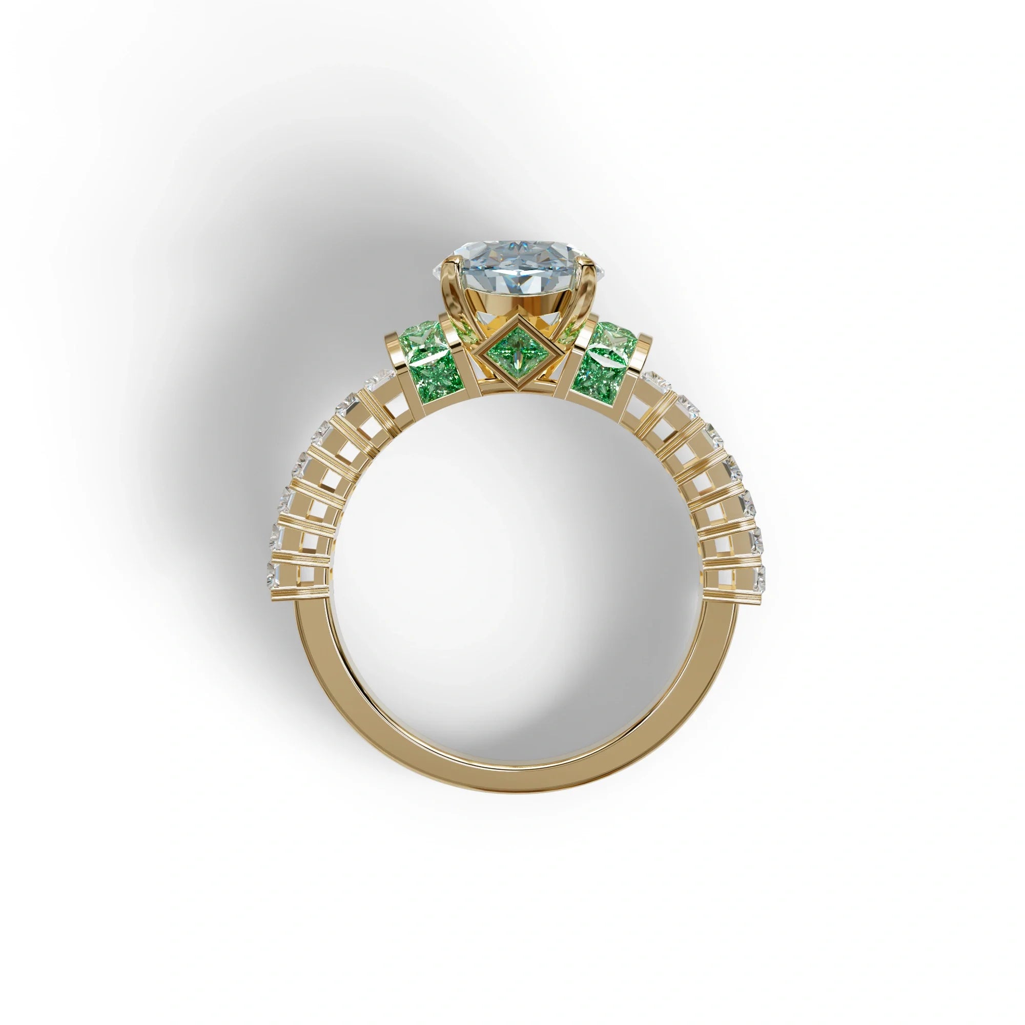 3 Carat Fancy Blue Oval Cut Lab-Grown Diamond Wedding Ring – Bellora