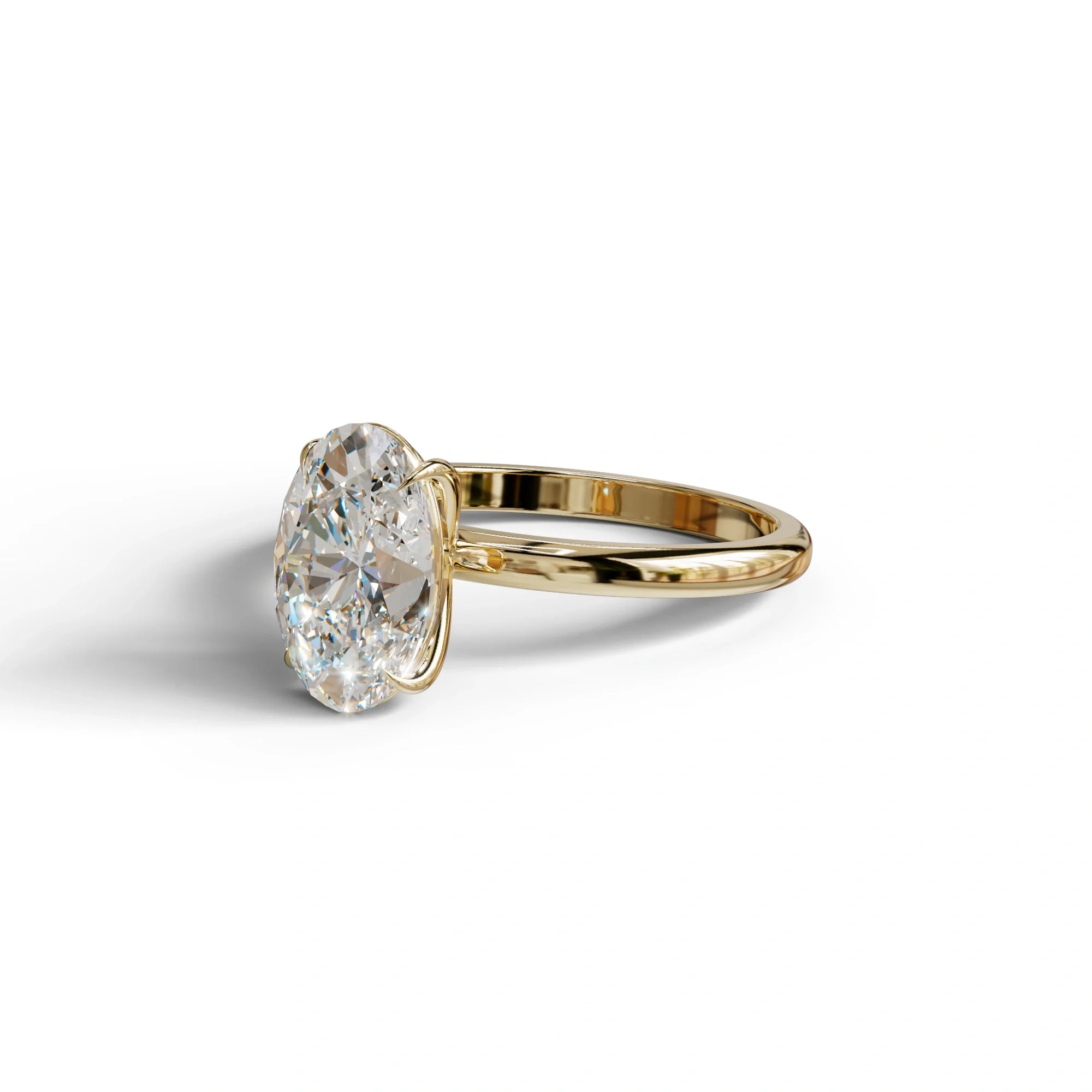 E-VVS Oval Cut Solitaire Lab Grown Diamond Engagement Ring - Curiosa