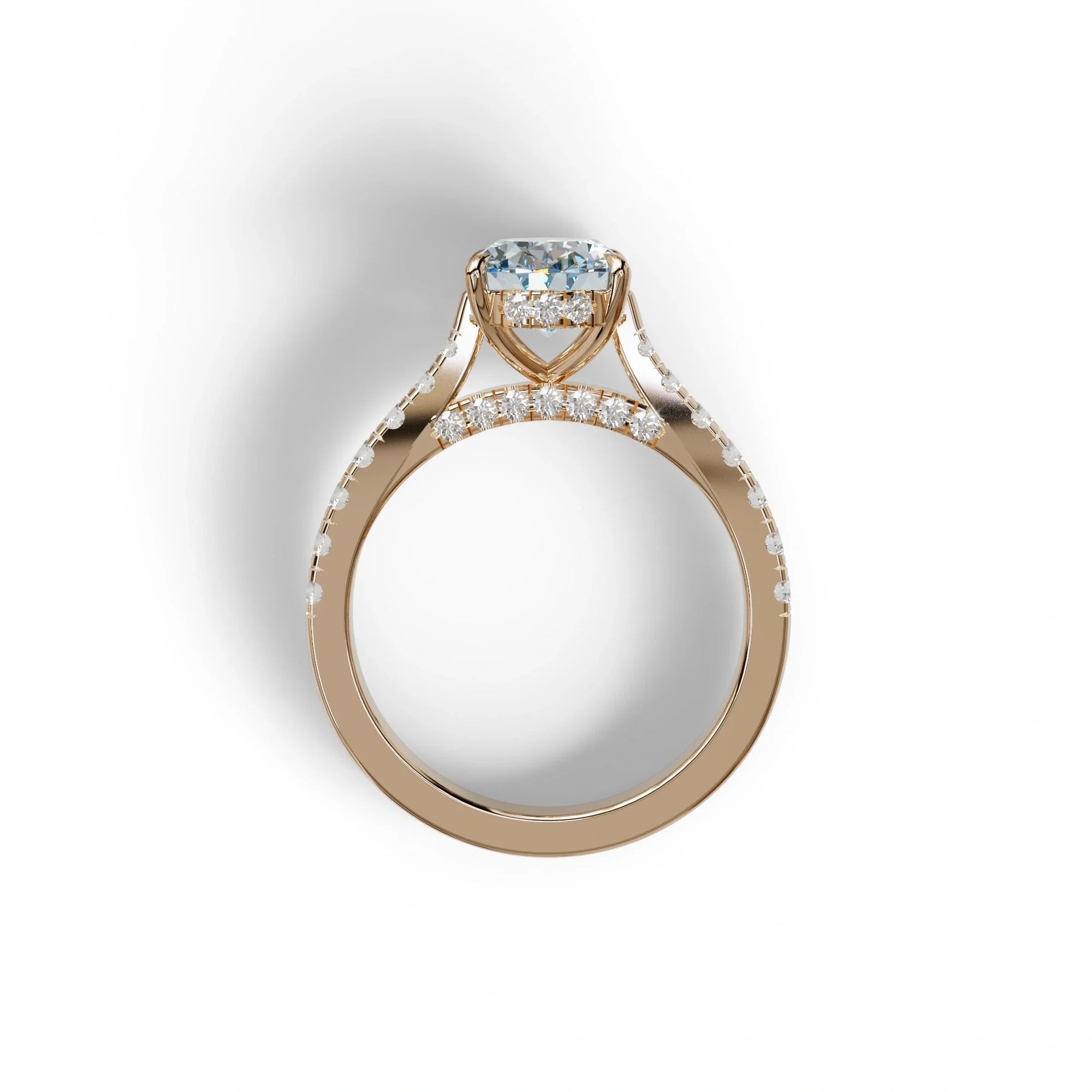 1.50 Carat Blue Oval Cut Lab Diamond Engagement Ring - Scorpio
