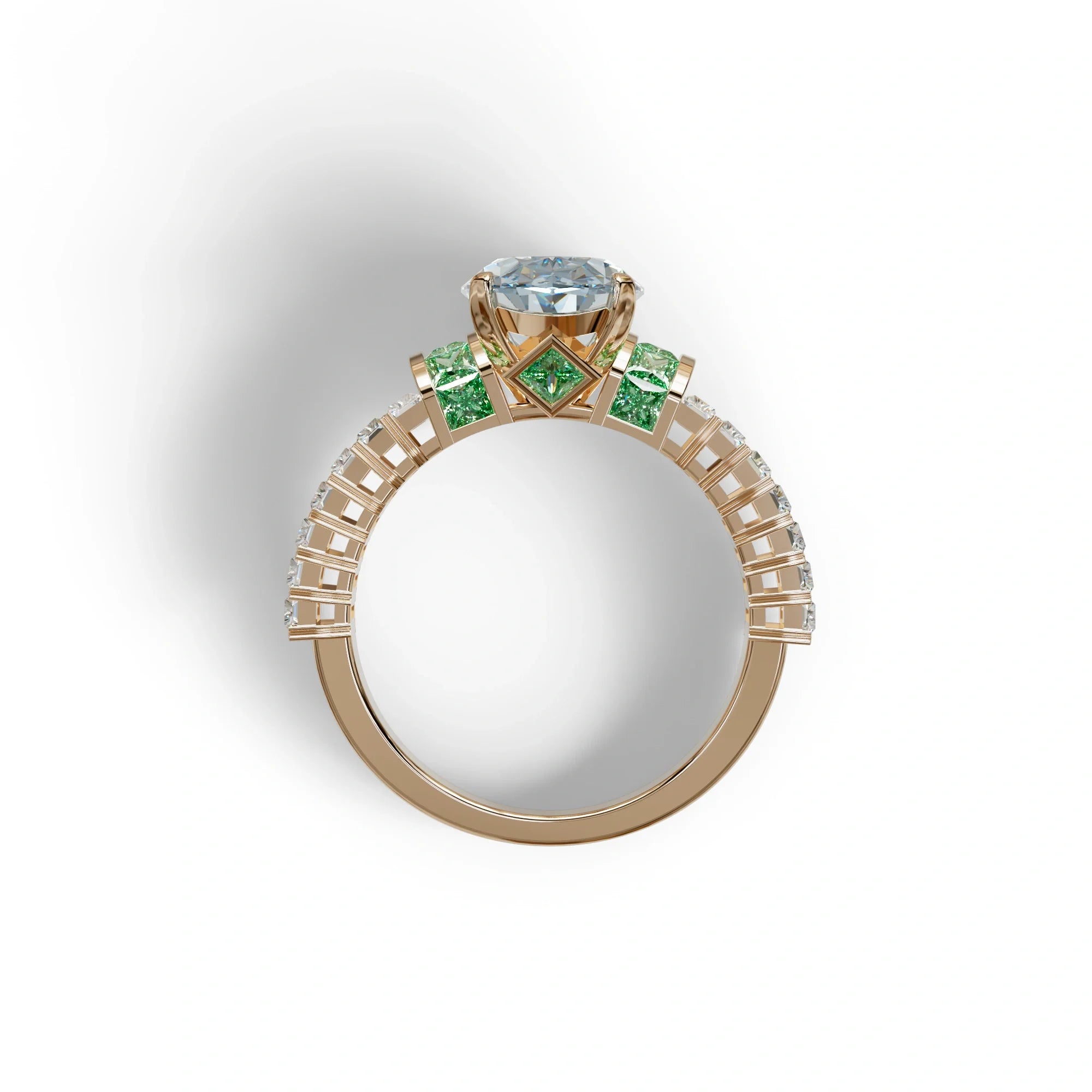 3 Carat Fancy Blue Oval Cut Lab-Grown Diamond Wedding Ring – Bellora