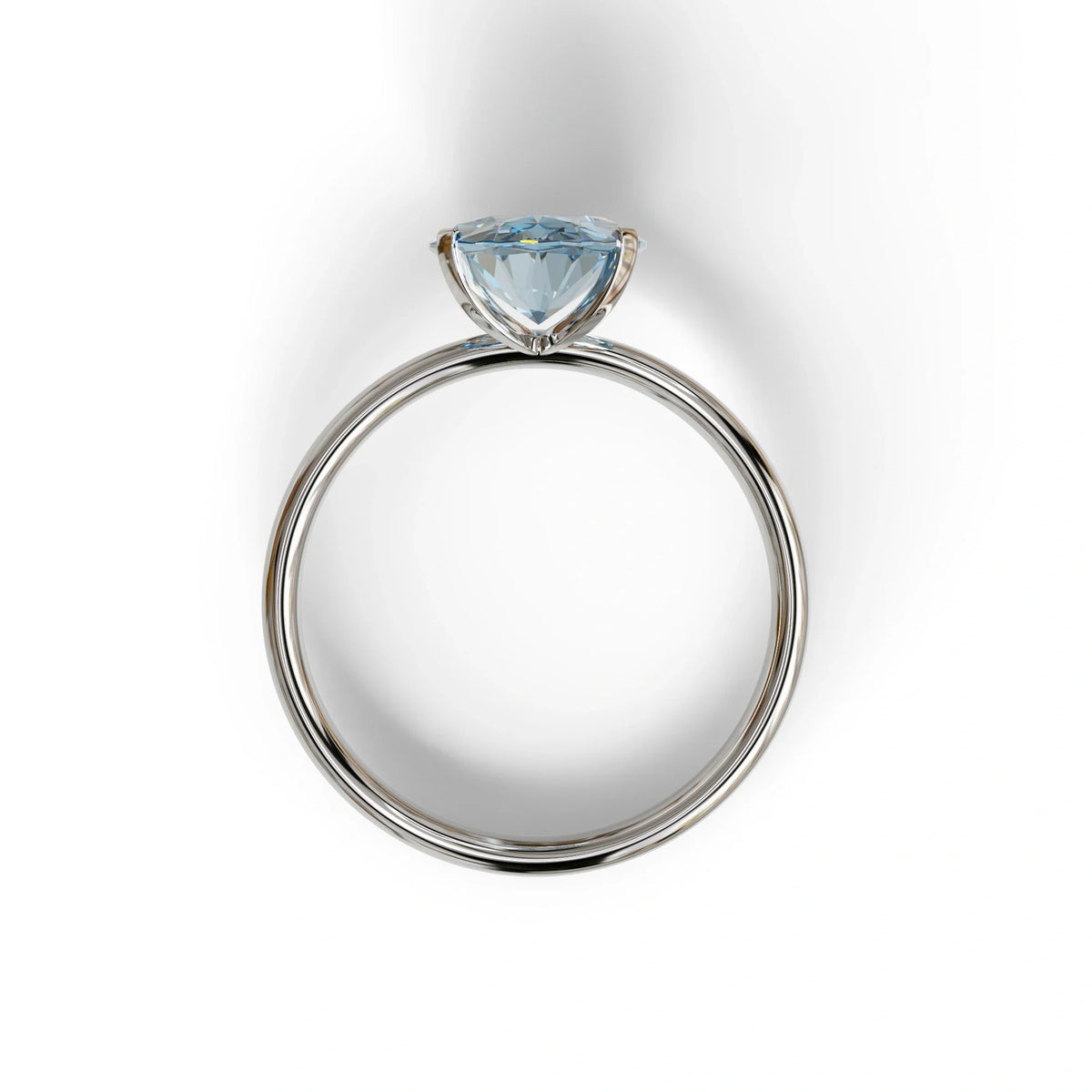 2 ct Oval Solitaire Diamond Ring Blue Lab Diamond Engagement Ring - Eira
