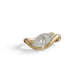 2 Ct Marquise Cut Lab Diamond In Solitaire Setting Ring - Jiani - 10K Solid Gold / Yellow Gold
