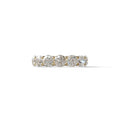 Round Brilliant Diamond Full Eternity Band in 18k Yellow Gold – Scalloped U-Prong Setting - 10K Solid Gold / Yellow Gold