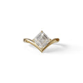 2 Ct Asscher Cut Lab Grown Diamond In Solitaire Engagement Ring - Louily - 10K Solid Gold / Yellow Gold