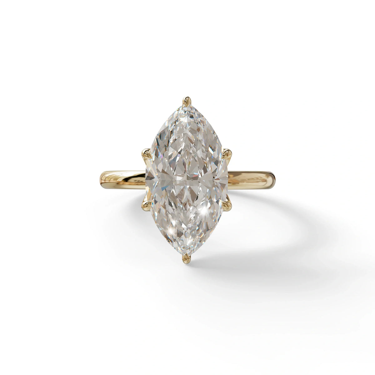 5 Carat Lab Grown Diamond Engagement Ring · Marquise Cut Hidden Halo | Etoile - view 1