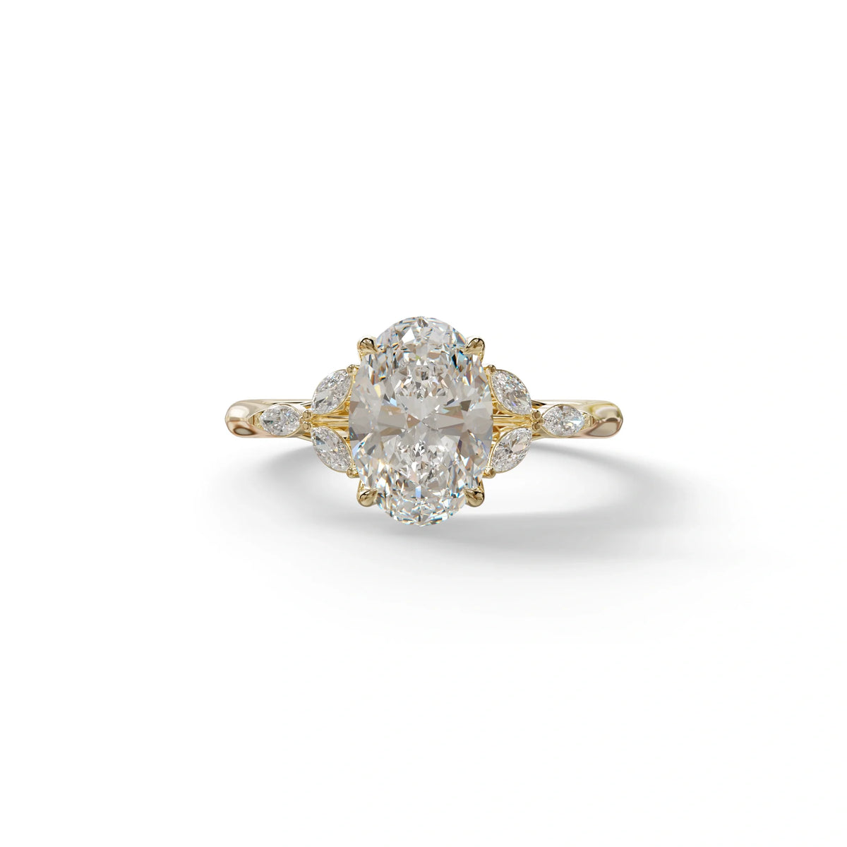 2.5 Carat Lab Grown Diamond Engagement Ring · Oval Cut Nature-Inspired | Halcyon - view 1