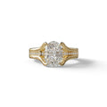 3 Carat E VVS Oval Cut Lab Diamond Engagement Ring - Beverly - 10K Solid Gold / Yellow Gold