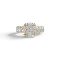 4 Carat E VVS Cushion Cut Full Eternity Lab Grown Diamond Ring - Enigma - 10K Solid Gold / Yellow Gold