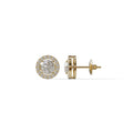 Ciera - Round Diamond Stud Earrings | Halo Setting | Certified