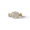 3 Carat E VVS Cushion Cut Lab Grown Diamond Engagement Ring - Odessa - 10K Solid Gold / Yellow Gold