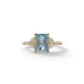 2.5 Carat Blue Lab Grown Diamond Engagement Ring · Radiant Cut Nature-Inspired | Aurora - view 1