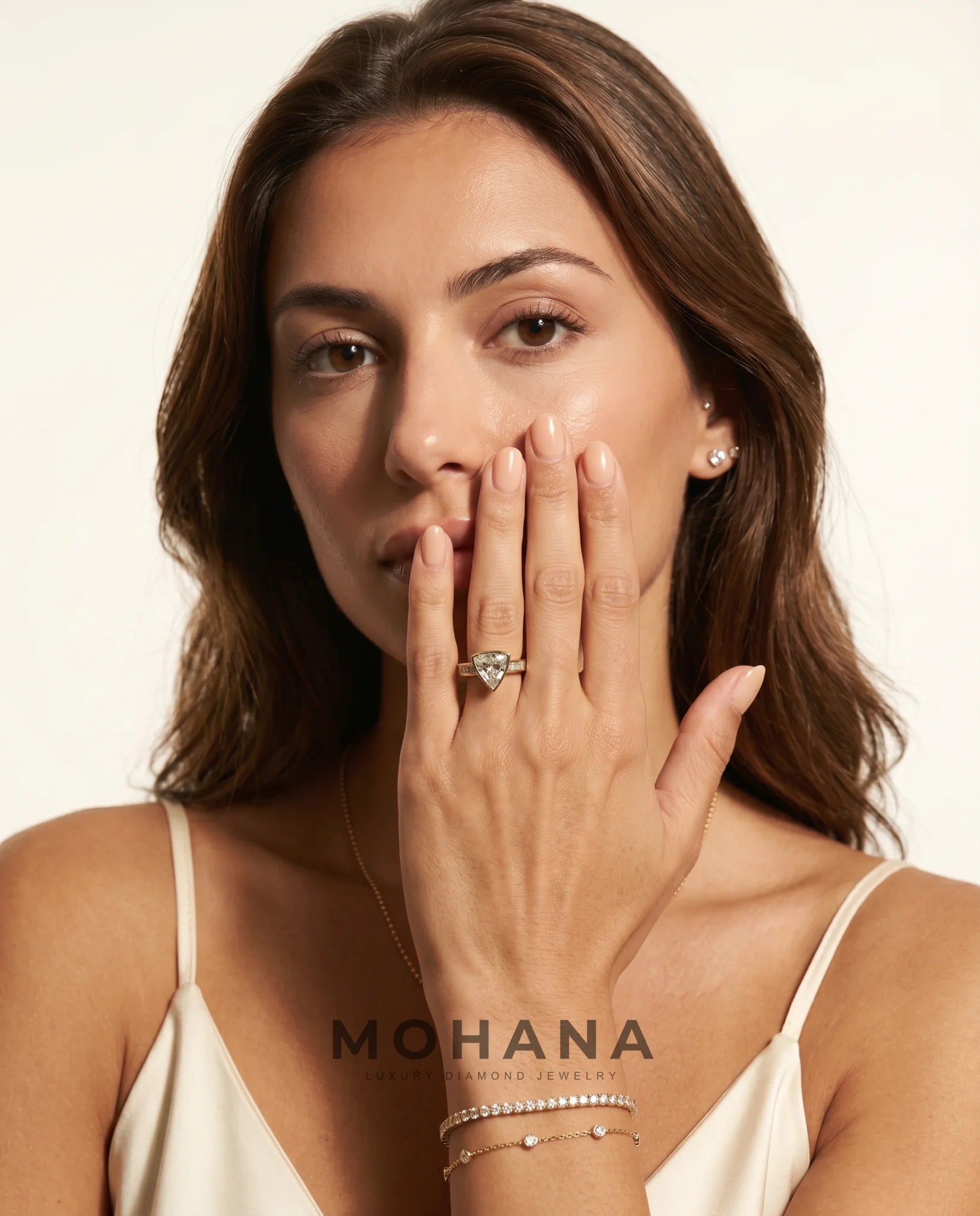 Ready to Ship 2.5 Carat Colorless Shield Cut Tapered Baguette Yellow Gold Diamond Ring — view 9