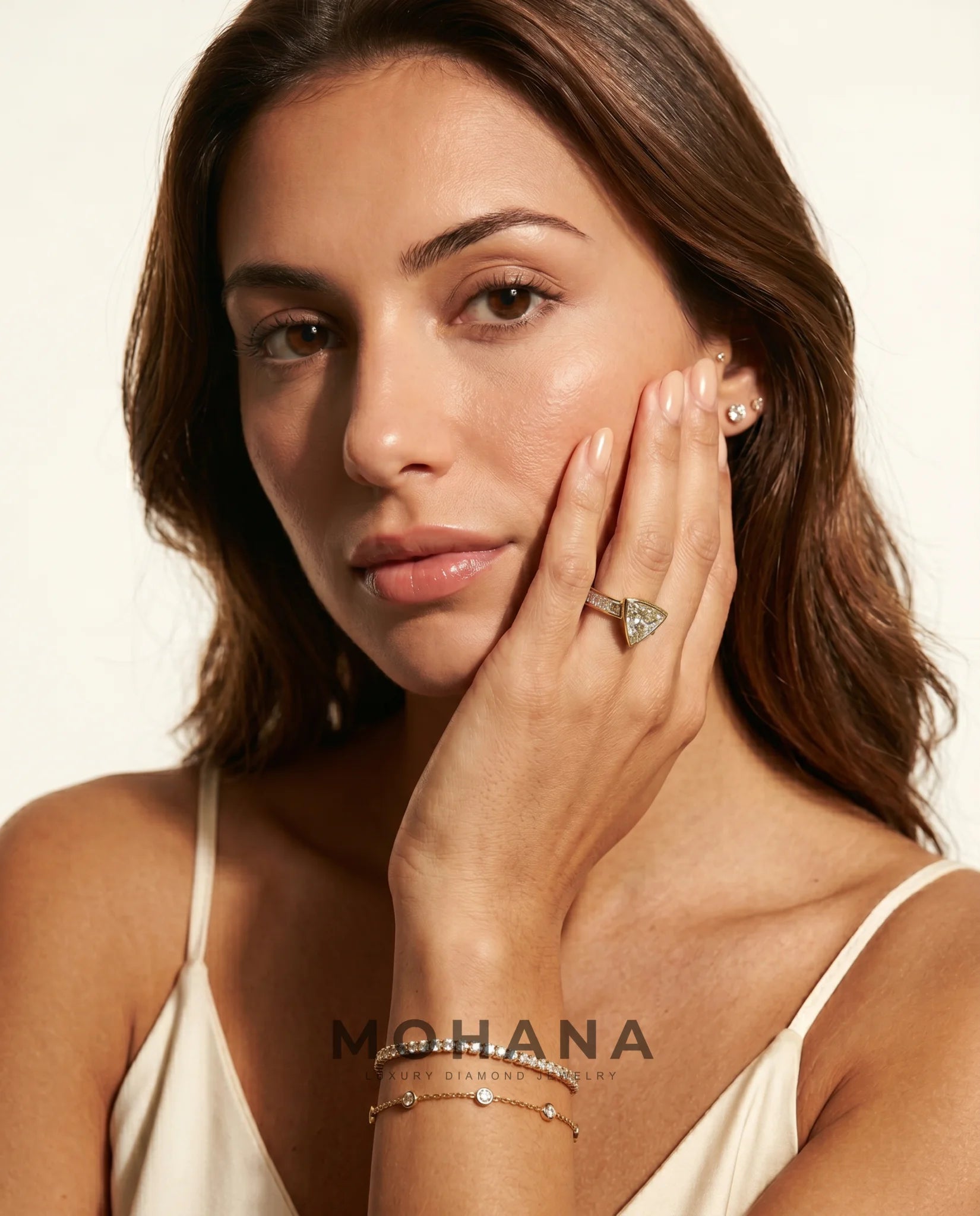 Ready to Ship 2.5 Carat Colorless Shield Cut Tapered Baguette Yellow Gold Diamond Ring — view 16