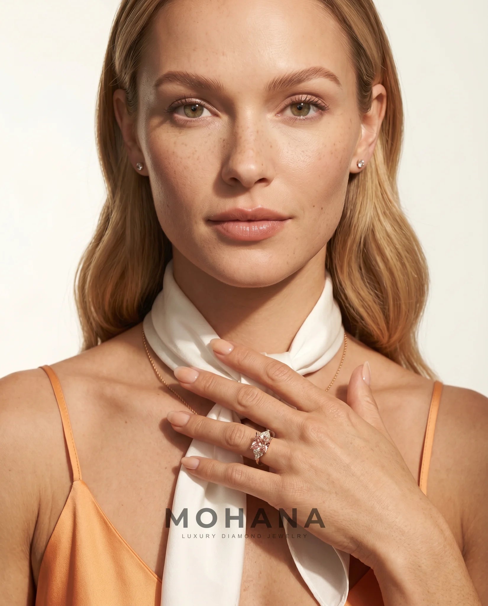 Ready to Ship 2.5 Carat Fancy Vivid Pink Princess Cut Three-Stone Rose Gold Diamond Ring — view 11