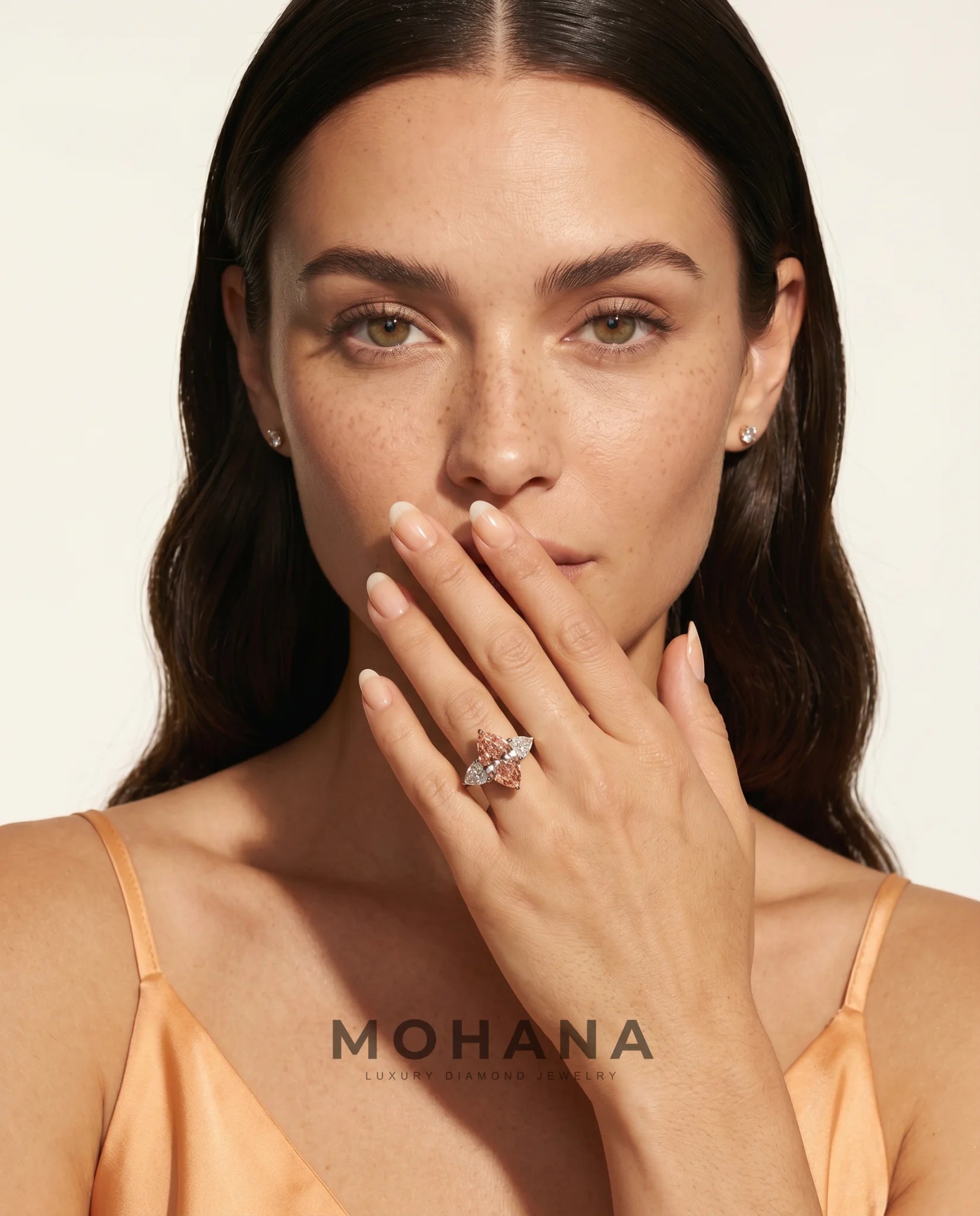 Ready to Ship 2.5 Carat Fancy Vivid Pink Marquise Three-Stone Diamond Ring — view 7