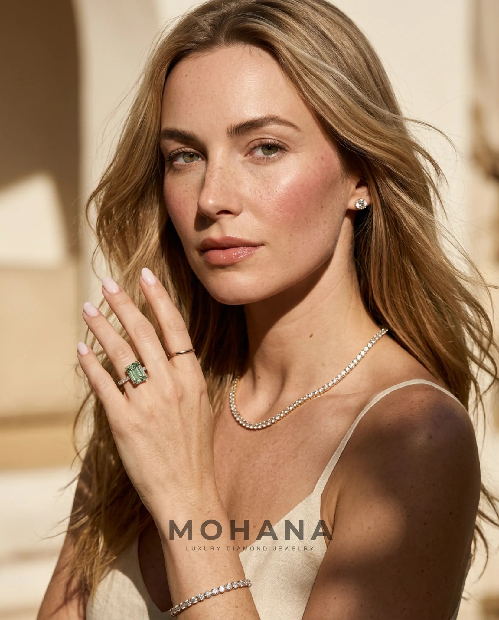 2.5 Carat Green Lab Grown Diamond Engagement Ring – Emerald Cut Hidden Halo | Siena - Engagement Ring