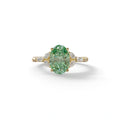 2.5 Carat Green Lab Grown Diamond Engagement Ring · Oval Cut Nature-Inspired | Halcyon - view 1