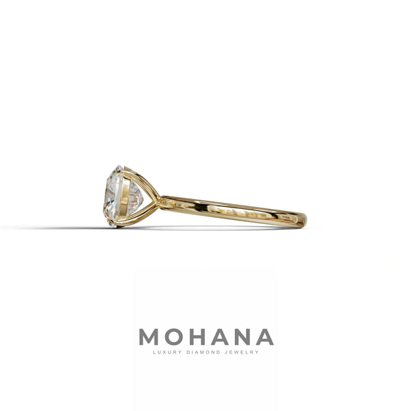 2 to 5 Carat Lab Grown Diamond Engagement Ring – Cushion Cut Solitaire alternate view
