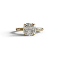 E VVS Cushion Cut Solitaire Lab Grown Diamond Engagement Ring Mesmera - 2 Carat / 10K Solid Gold / Yellow Gold
