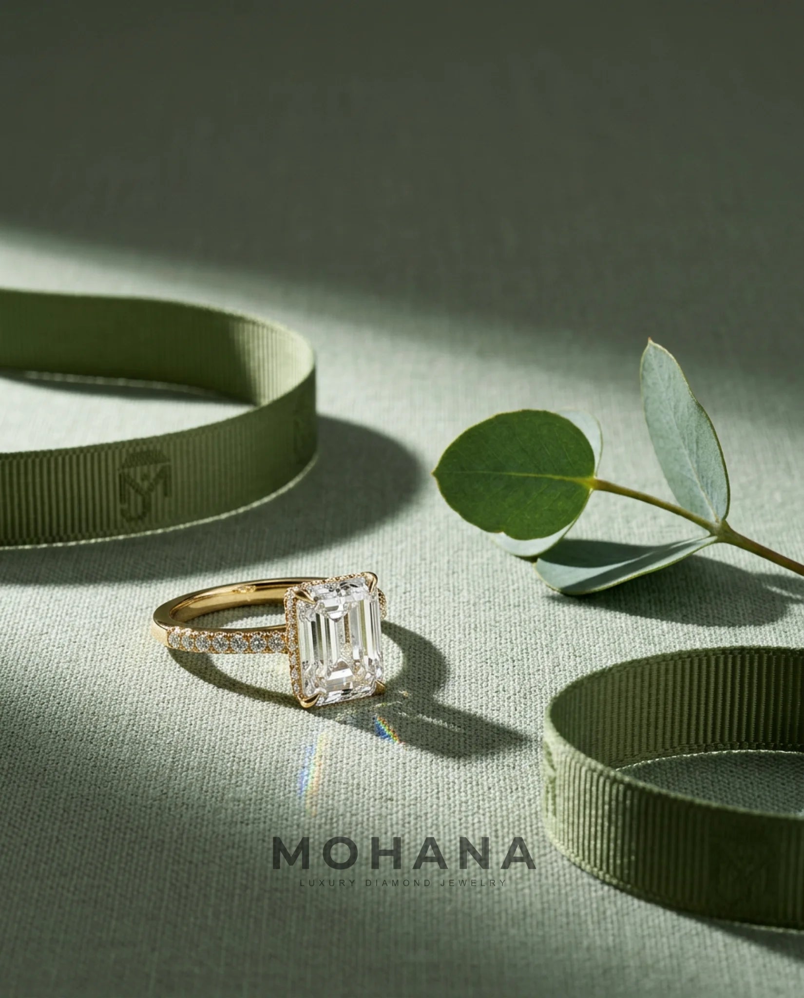 2.5 Carat Lab Grown Diamond Engagement Ring – Emerald Cut Hidden Halo | Siena - Engagement Ring
