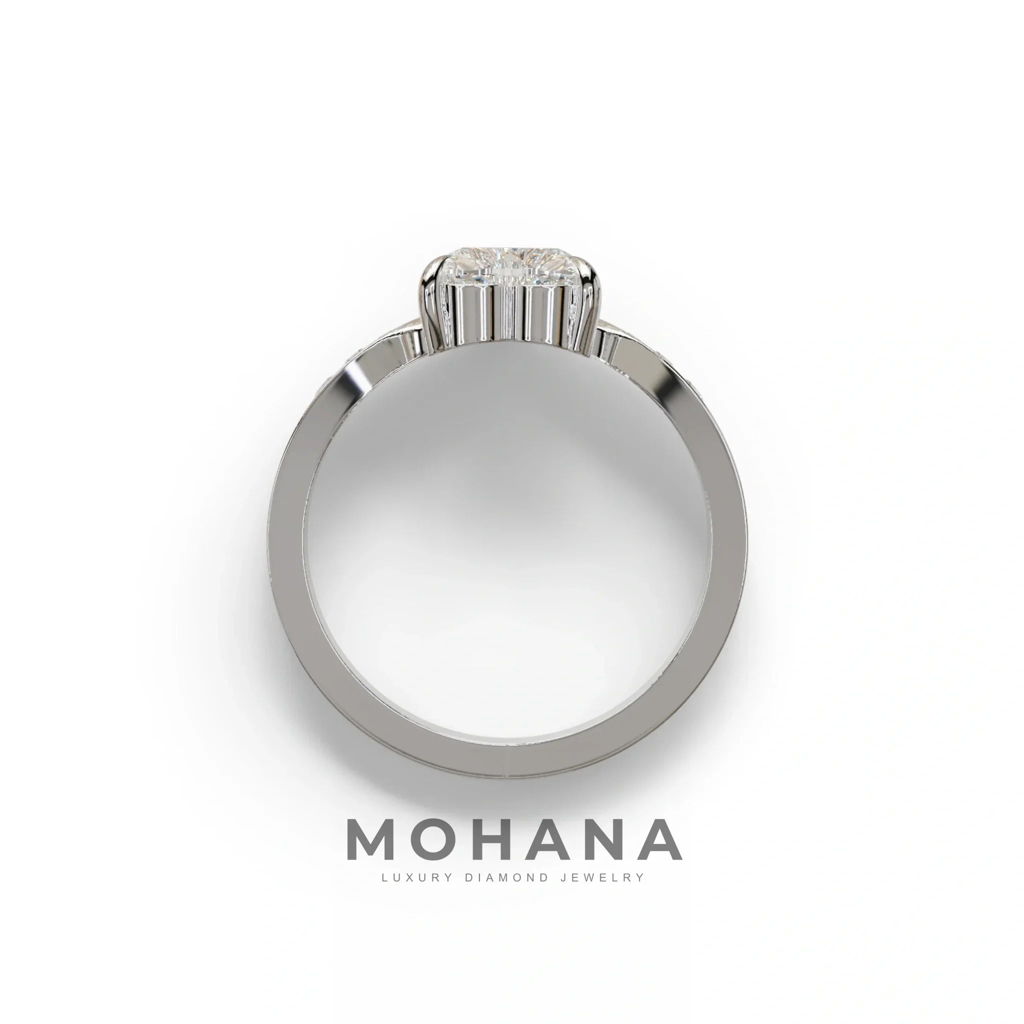 E VVS Heart Shape Lab Grown Diamond Engagement Ring - Moise