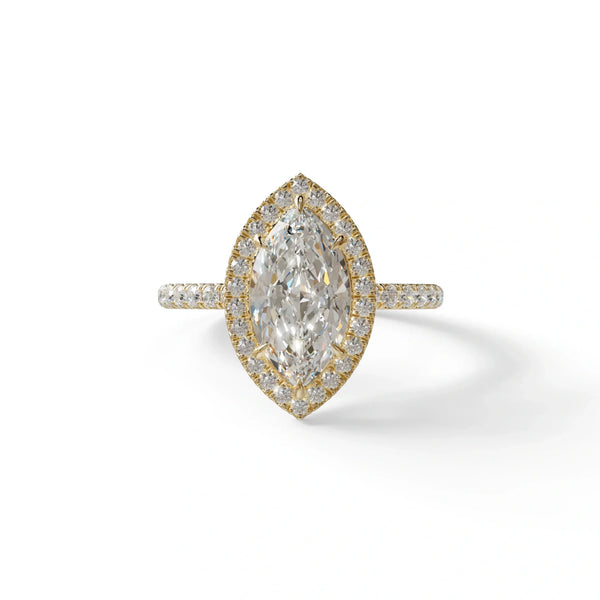 2 to 5 Carat Lab Grown Diamond Engagement Ring – Marquise Cut Halo | Simplicity