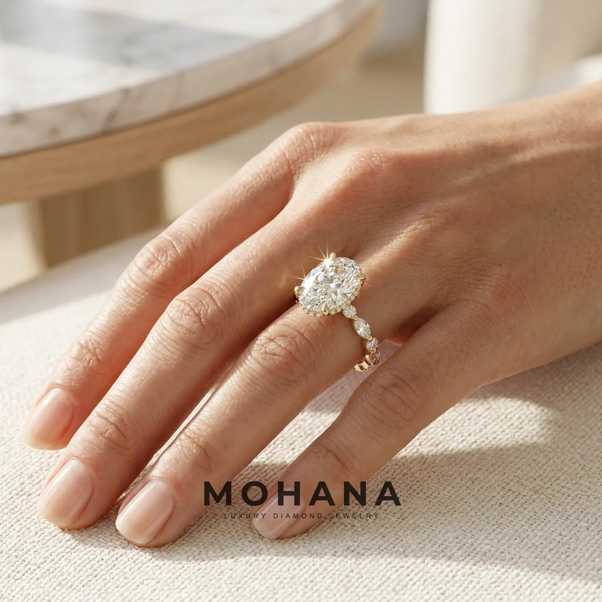 2.5 Carat E VVS Oval Cut Hidden Halo & Pave Lab Grown Diamond Engagement Ring