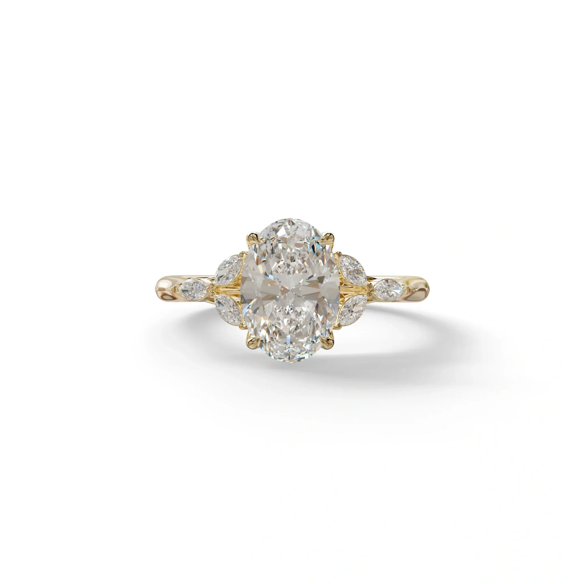 2.5 Carat Lab Grown Diamond Engagement Ring · Oval Cut Nature-Inspired | Halcyon - view 1