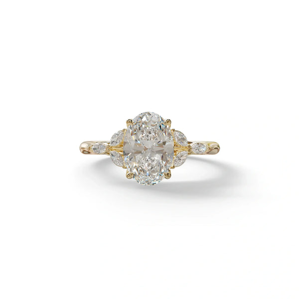 2.5 Carat Lab Grown Diamond Engagement Ring · Oval Cut Nature-Inspired | Halcyon