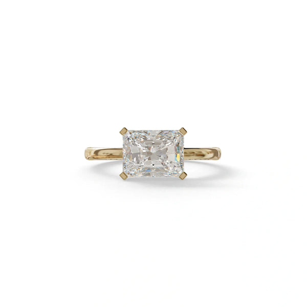 2.5 Carat Lab Grown Diamond Engagement Ring – Radiant Cut Hidden Halo | Maxine