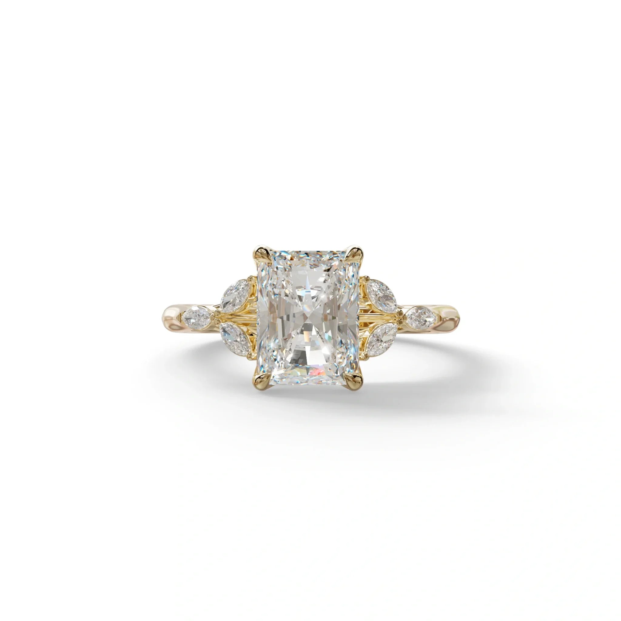2.5 Carat Lab Grown Diamond Engagement Ring · Radiant Cut Nature-Inspired | Aurora - view 1