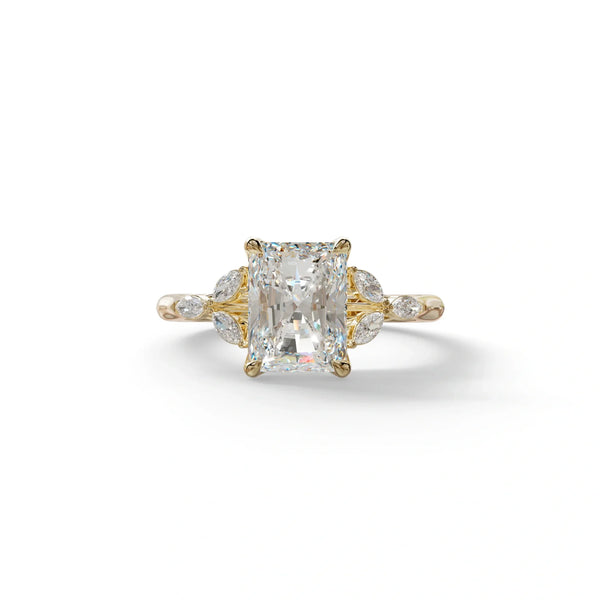 2.5 Carat Lab Grown Diamond Engagement Ring · Radiant Cut Nature-Inspired | Aurora