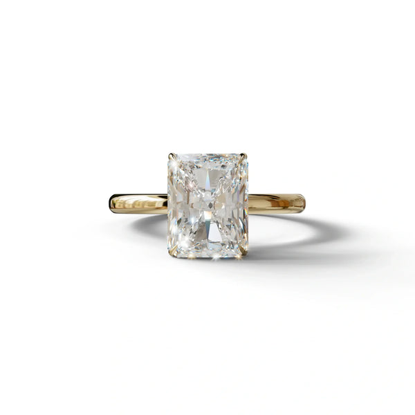 2 to 5 Carat Lab Grown Diamond Engagement Ring – Radiant Cut Solitaire | Papilia