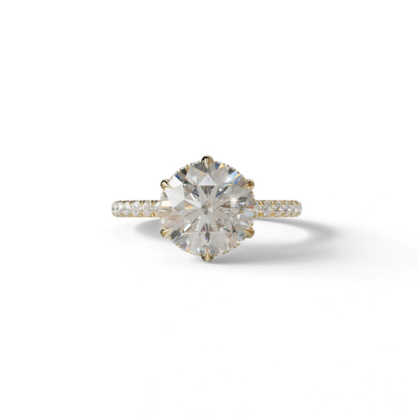2.5 Carat Lab Grown Diamond Engagement Ring – Round Cut Hidden Halo | Hyper Saga