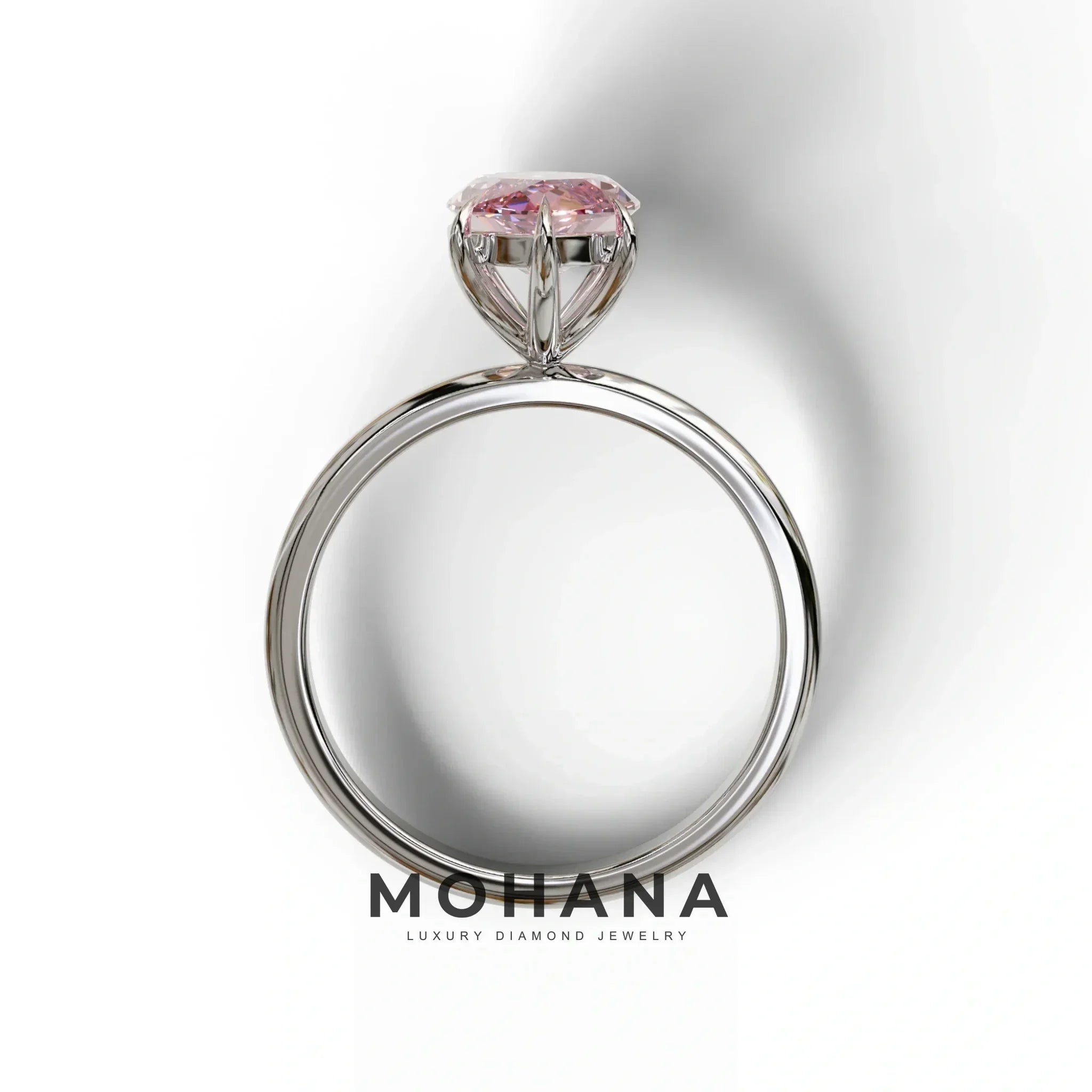 Fancy Pink Marquise Cut Solitaire Lab Grown Diamond Engagement Ring - Celestina