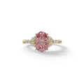 2.5 Carat Pink Lab Grown Diamond Engagement Ring · Oval Cut Nature-Inspired | Halcyon - view 1