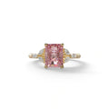 2.5 Carat Pink Lab Grown Diamond Engagement Ring · Radiant Cut Nature-Inspired | Aurora - view 1